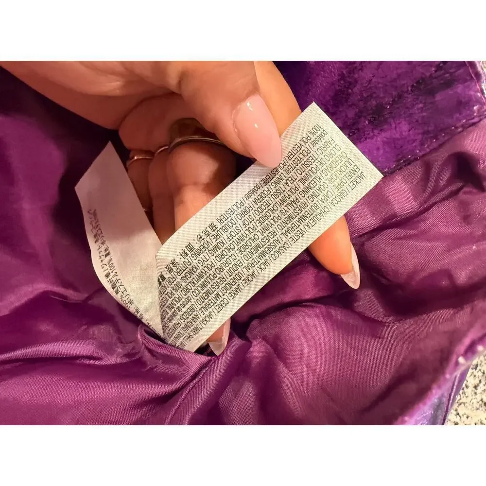 Disney Costume Descendants Mal Moto Jacket Size Youth 7/8 Authentic